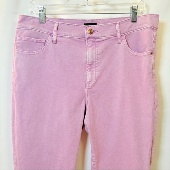 Express Womens 12R Cropped Flare Jeans Pastel Purple High Rise Stretch Wide Leg - Picture 6 of 15